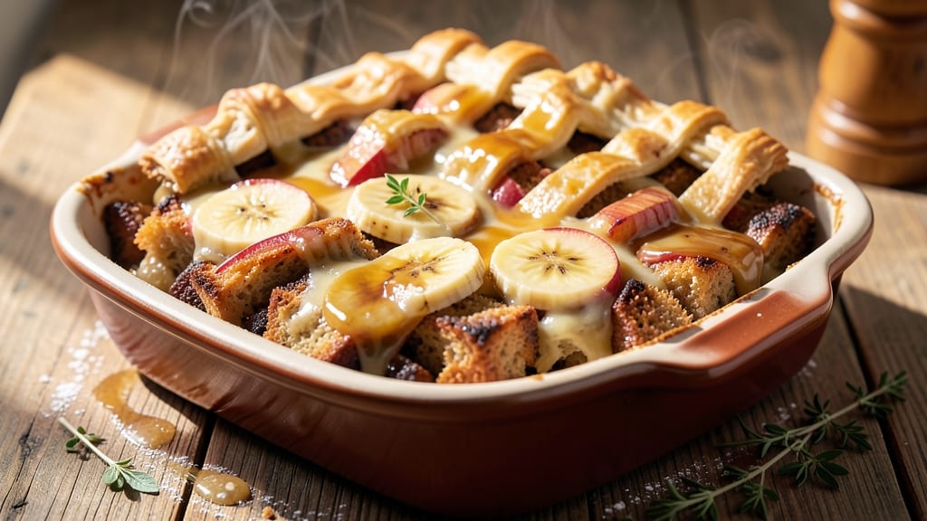 Apple Banana Bread Pudding Recipe: Warm Spice-Infused Layers With Gooey Custard