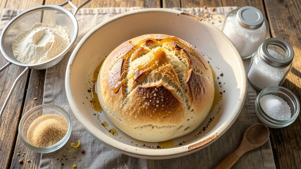 1 Lb Loaf Bread Recipe: No-Knead Crusty Crunch in 3 Hours