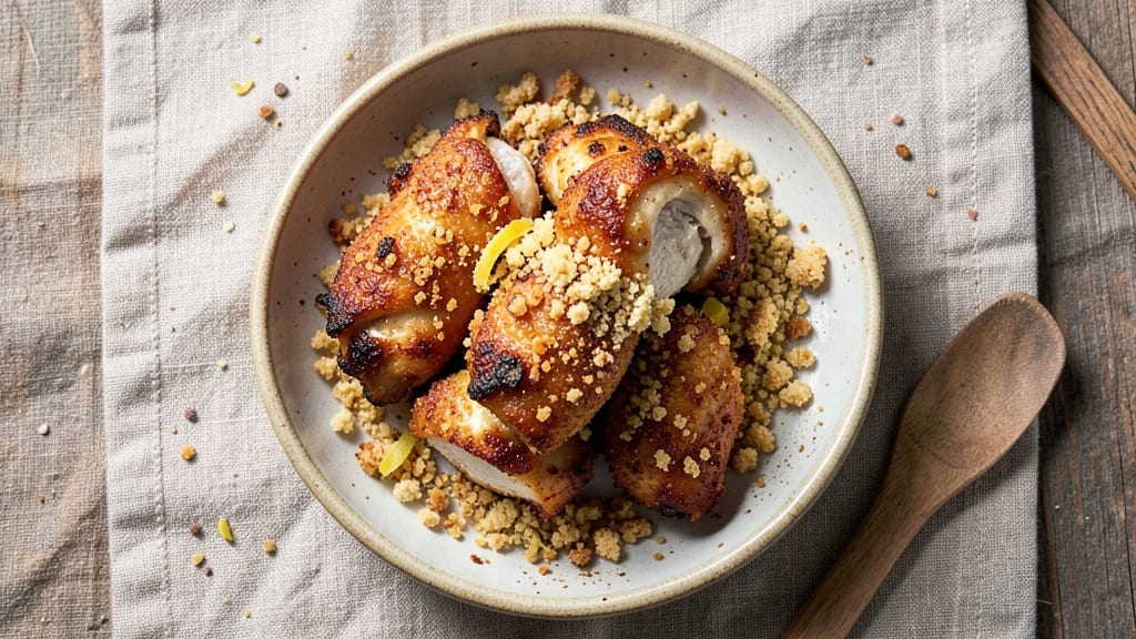 Air Fryer Fried Chicken Recipe with Bread Crumbs: Crunchy Golden Crust in 20 Minutes