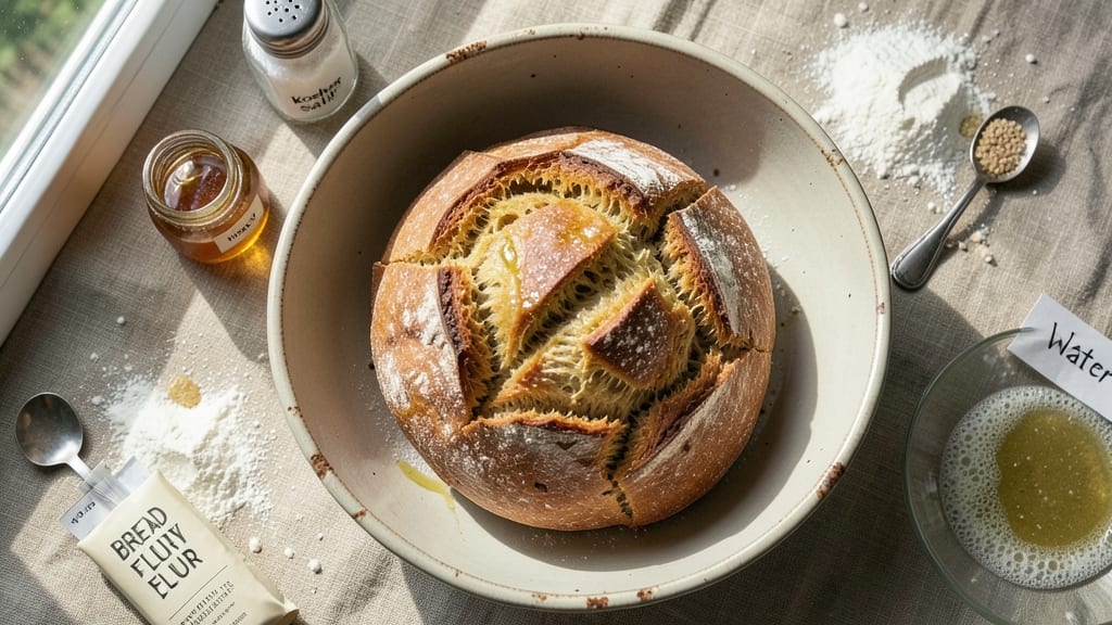 Artisan Country Bread Recipe: Rustic Crust With Golden Crumb Inside