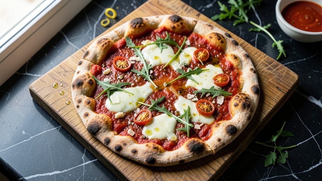 Artisan Flatbread Pizza Recipe: Crispy Blistered Edges and Stretchy Chewy Base