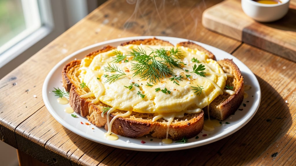Alsa Mall Bread Omelette Recipe: Flaky Layers Wrapped in Herby Cheese