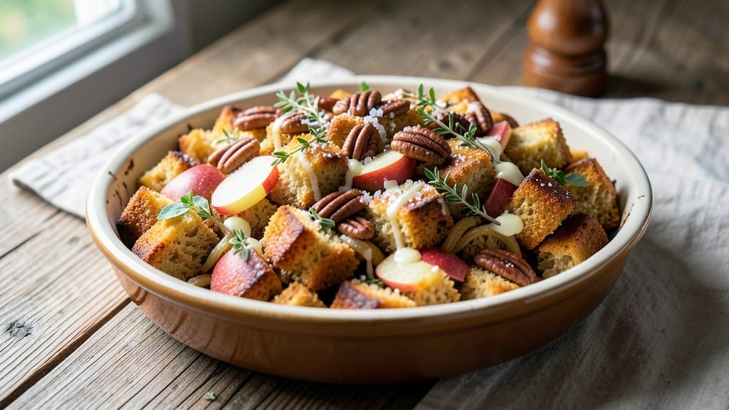 Apple Pecan Cornbread Stuffing Recipe: Crispy Edges, Juicy Apples, and Nutty Crunch in One Bake