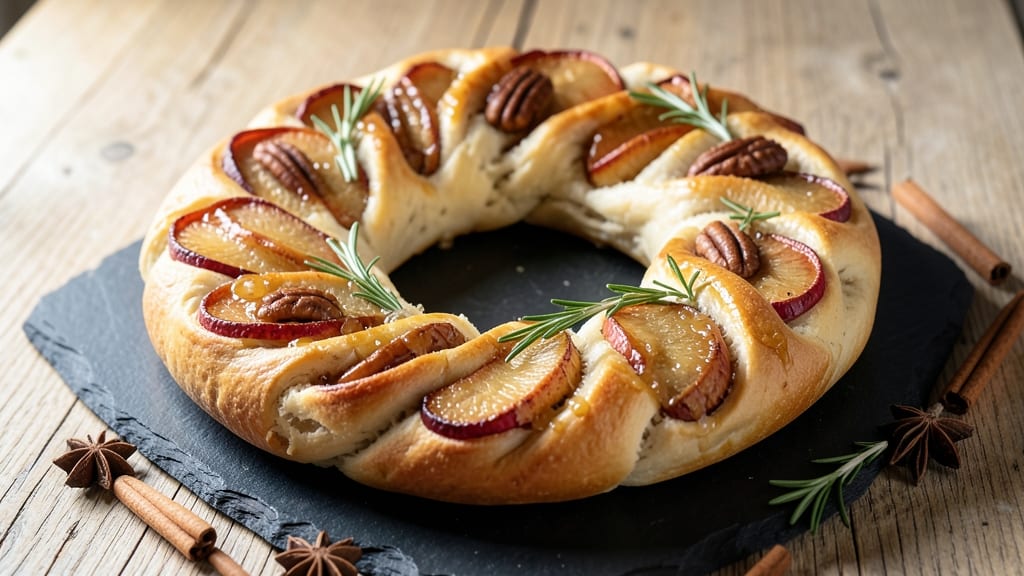 Autumn Apple Bread Wreath Recipe: Festive Swirls and Crusty Crown in One Bake