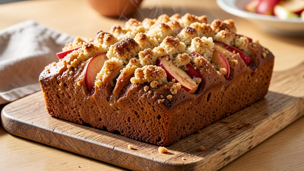 Apple Bread With Crumb Topping Recipe: Spiced Apple Swirls and Buttery Crunch in One Bake