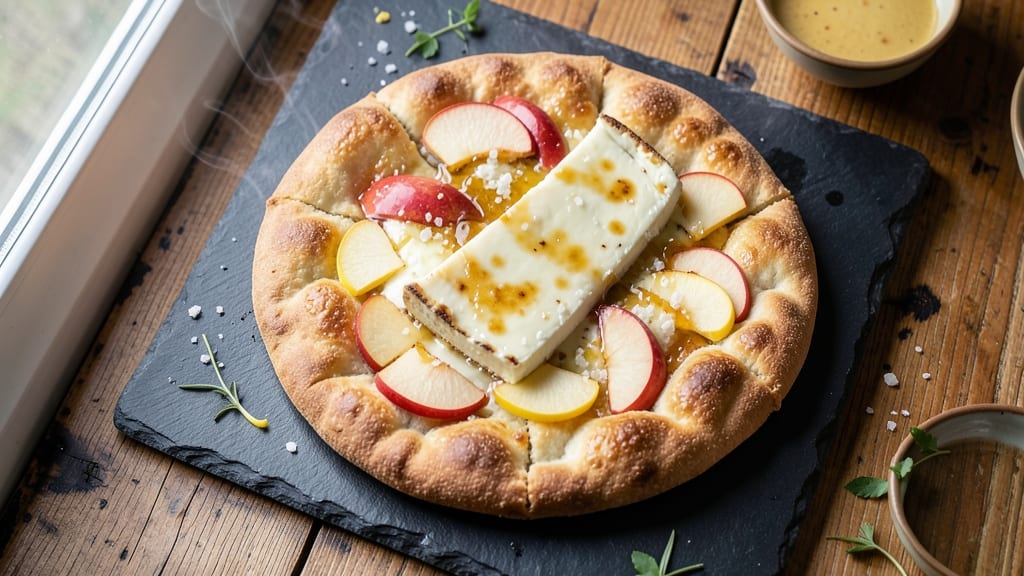 Apple Brie Flatbread Recipe: Sweet Caramelized Apples and Melty Cheese Fusion