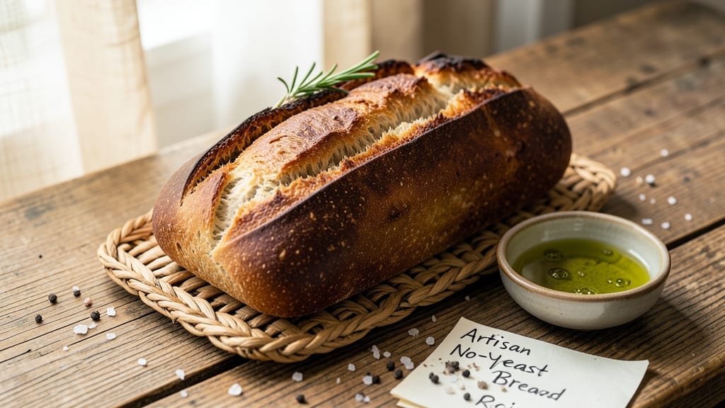 Artisan Bread Recipe No Yeast: Quick-Rise Sourdough-Style Crust With Open Crumb