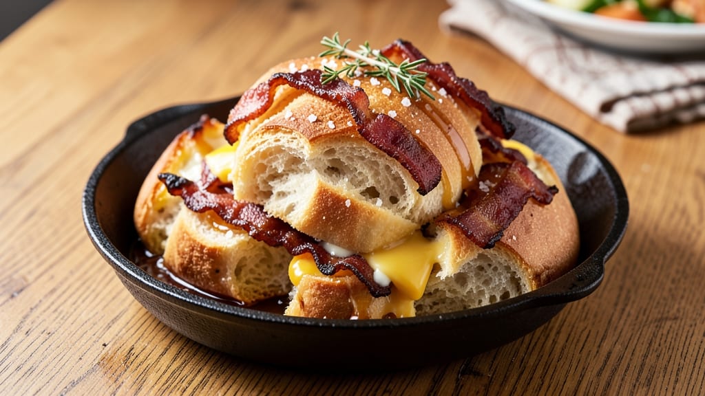 Bacon and Cheese Monkey Bread Recipe: Crispy Pull-Apart Bites with Gooey Centers